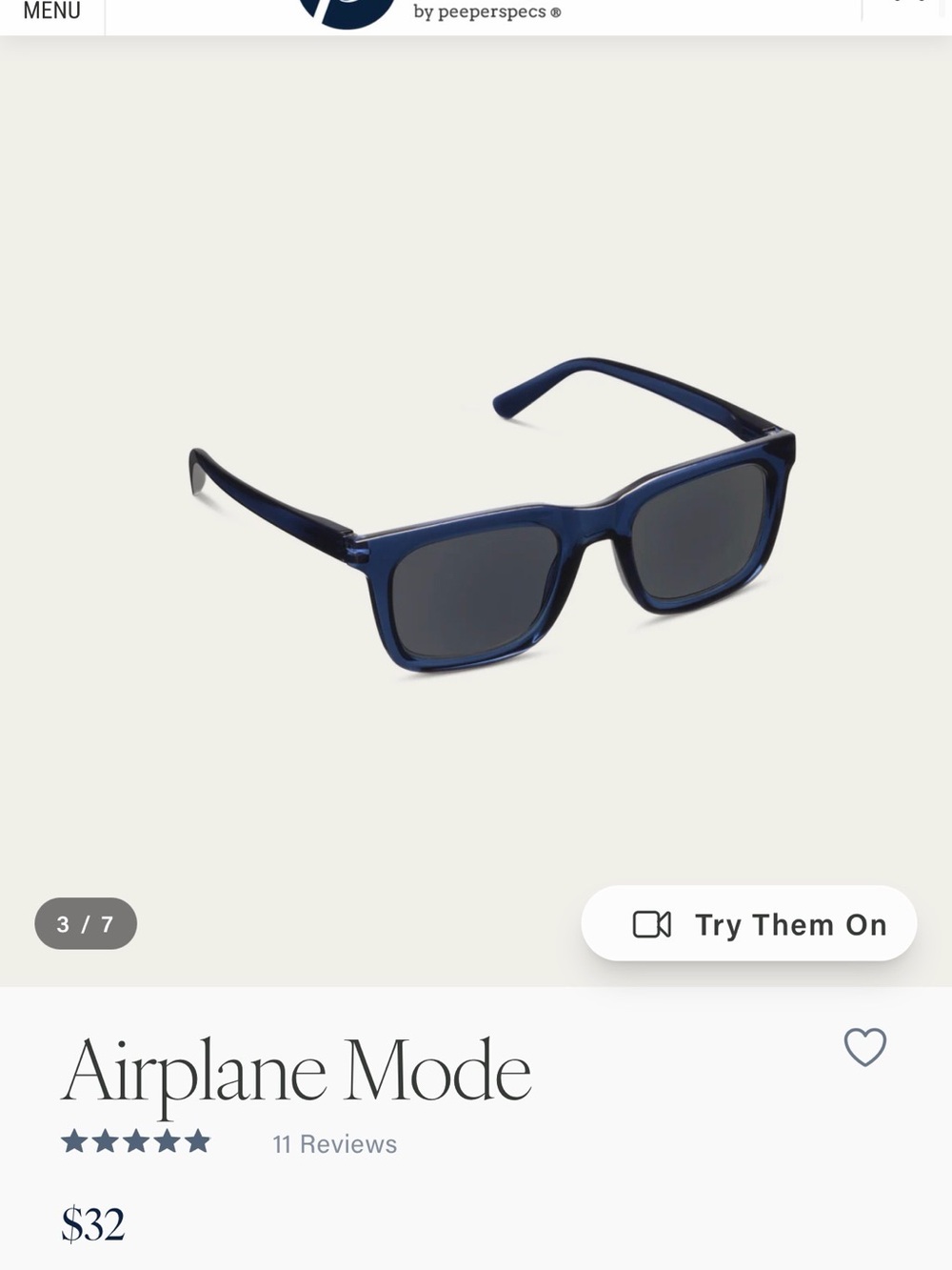 Airplane Mode Women's Sunglasses - Navy Square Frame